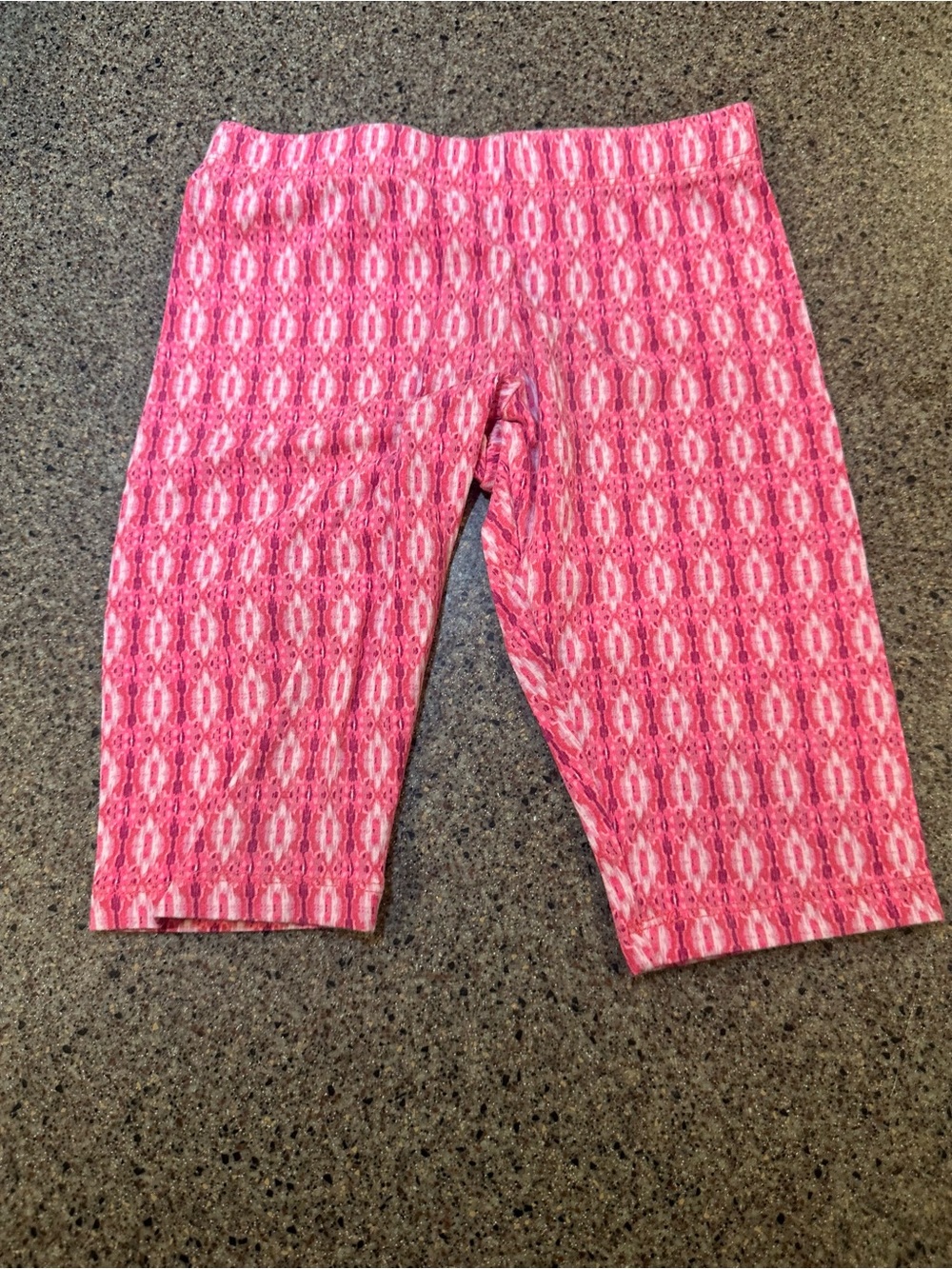Pink Patterned Knee-Length Active Shorts